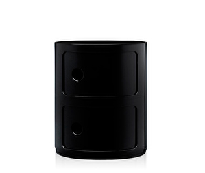 Componibili Storage Unit, Black, 2 Modules