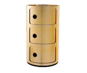 Componibili Storage Unit, Gold, 3 Modules