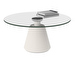 Madrid Coffee Table, Metal / Clear Glass, ⌀ 80 cm