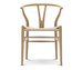 CH24 Wishbone Chair, Soaped Oak, Natural-Coloured Seat