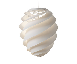 Swirl 2 -riippuvalaisin, valkoinen, K 45 cm