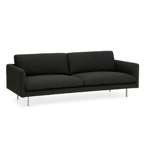 Basel Sofa, Malawi Fabric 15 Grey, W 220 cm