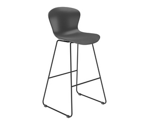 Adelaide Bar Stool, Black / Black Metal, H 104 cm