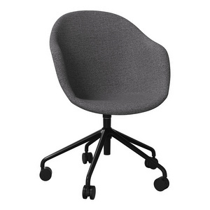 Adelaide Office Chair, Tomelilla Fabric 3142 Grey, Armrests