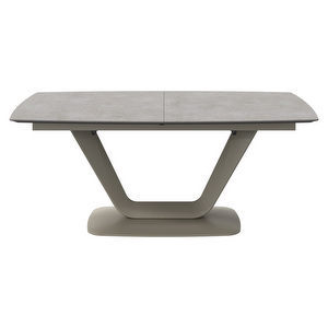 Alicante Extendable Dining Table, Ash Grey Ceramic / Ash Grey, 99 x 183/263 cm
