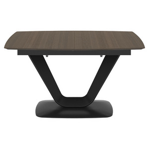Alicante Extendable Dining Table, Dark Oak / Black, 99 x 140/190 cm