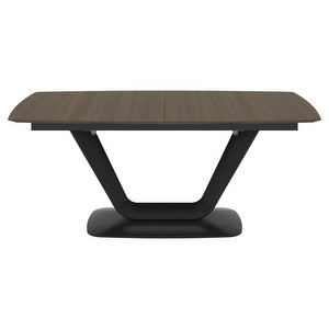 Alicante Extendable Dining Table, Dark Oak / Black, 99 x 183/263 cm