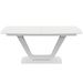 Alicante Extendable Dining Table, White, 99 x 183/263 cm