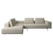 Amsterdam Corner Sofa, Lazio Fabric 3091 Beige, W 288 cm