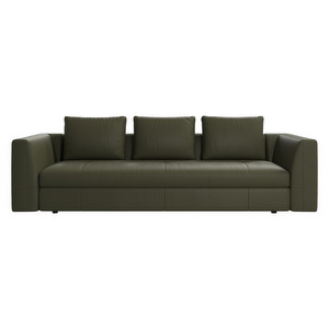 Bergamo Sofa, Nordic Grain Leather 5133 Olive Green, W 248 cm