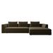 Bergamo Sofa, Velvet Fabric 3132 Brown, W 294 cm