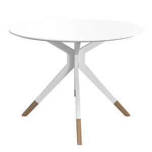Billund Dining Table, White / Natural Oak, ø 110 cm