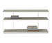 Bordeaux Console Table, Light Grey / White, 125 x 32 cm
