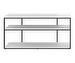 Bordeaux Console Table, White / Matt Black, 125 x 32 cm