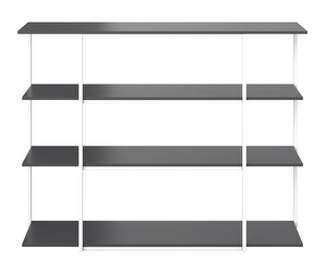 Bordeaux Shelf, Grey / White, 125 x 32 cm