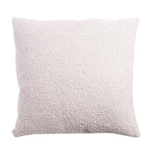 Bouclé Single Cushion, Cream, 43 x 43 cm