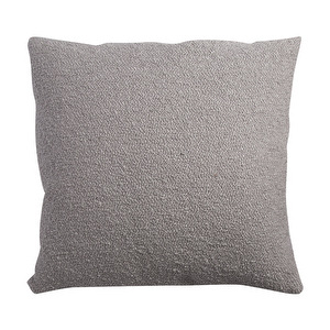 Bouclé Single Cushion, Light Grey, 43 x 43 cm