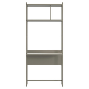 Calgary Shelf with Desk, Ash Grey, 84 x 190 cm
