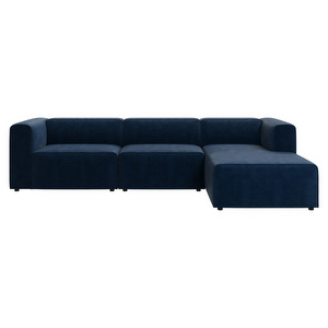 Carmo Chaise Longue, Ravello Fabric 3225 Dark Blue, W 288 cm
