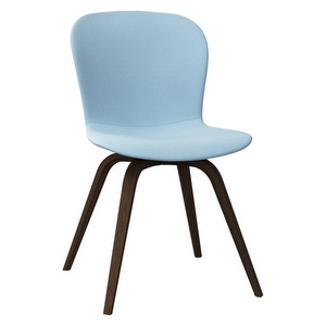 Hauge Chair, Frisco Fabric 2275 Blue / Dark Oak