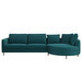 Indivi Chaise Longue, Napoli Fabric 2253 Turquoise, W 270 cm
