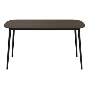 Kingston Dining Table, Dark Oak / Black, 85 x 150 cm