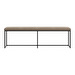 London Bench, Lazio Fabric 3096 Brown / Black, W 160 cm
