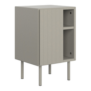 Lugano Bedside Table, Ash Grey, 38 x 60 cm