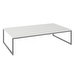 Lugo Coffee Table, White / Steel, 60 x 102 cm
