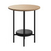 Madrid Side Table, Oak / Black, ⌀ 46 cm
