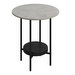 Madrid Side Table, Ash Grey Ceramic / Black, ⌀ 46 cm