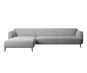 Modena Chaise Longue, Bristol Fabric 3060 Light Grey, W 267,5 cm