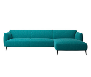 Modena Chaise Longue, Napoli Fabric 2253 Turquoise, W 267,5 cm