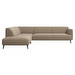Modena Corner Sofa, Lazio Fabric 3096 Brown, W 267 cm