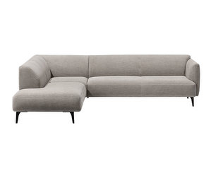 Modena Chaise Longue, Napoli Fabric 2250 Light Grey, W 267,5 cm