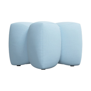 Nawabari Footstool, Frisco Fabric 2275 Blue, 54 x 54 cm