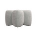 Nawabari Footstool, Ravello Fabric 3222 Grey, 54 x 54 cm