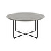 Nawabari Coffee Table, Ash Grey Ceramic / Black, ⌀ 80 cm