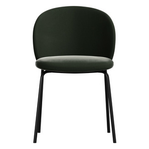 Princeton Chair, Bologna Fabric 3256 Dark Green, H 76 cm