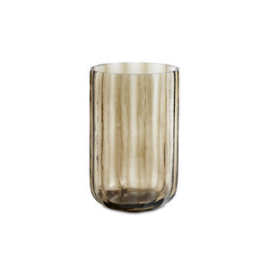 Ribbon Vase, Brown Glass, H 23 cm
