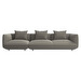 Salamanca Sofa, Napoli Fabric 2250 Silver Grey, W 328 cm