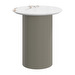 Santiago Side Table, White Ceramic / Grey, ⌀ 46 cm