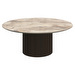 Santiago Coffee Table, Brown Ceramic / Dark Oak, ⌀ 99 cm