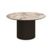Santiago Coffee Table, Brown Ceramic / Dark Oak, ⌀ 80 cm