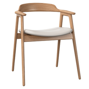 Seoul Chair, Nordic Grain Leather 5136 Vanilla White