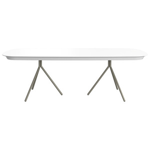 Ottawa Extendable Dining Table, White / Ash Grey, 100 x 240/327 cm