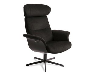 Timeout Armchair, Evita Fabric Black / Black