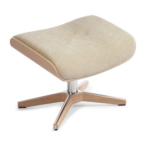 Timeout Footstool, Benson Fabric Cream / Oak