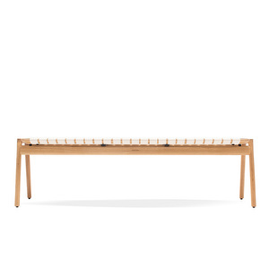 Klupa Bench, White Oiled Oak / White, W 160 cm