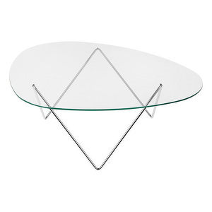 Pedrera Coffee Table, Glass / Chrome Leg
